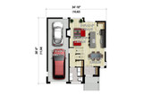 Modern House Plan - 98778 - 1st Floor Plan