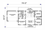 Traditional House Plan - 67020 - 1st Floor Plan