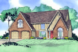 Tudor House Plan - 51362 - Front Exterior