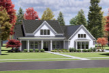 Farmhouse House Plan - 59770 - Left Exterior