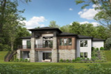 Prairie House Plan - Broadland 99498 - Rear Exterior