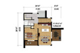 Modern House Plan - 35565 - 1st Floor Plan