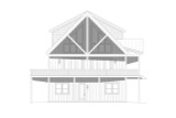 Lodge Style House Plan - Shady Pinehaven Lakeshore 19476 - Left Exterior