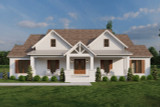 Farmhouse House Plan - Double Retreat 51409 - Front Exterior