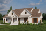 Farmhouse House Plan - Double Retreat 51409 - Front Exterior