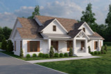 Farmhouse House Plan - Double Retreat 51409 - Front Exterior