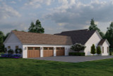 Farmhouse House Plan - Double Retreat 51409 - Left Exterior