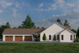 Farmhouse House Plan - Double Retreat 51409 - Left Exterior