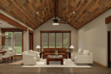 Secondary Image - Farmhouse House Plan - Double Retreat 51409 - Great Room