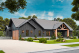 Mountain Rustic House Plan - Sunset Ridge 90068 - Front Exterior