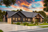 Mountain Rustic House Plan - Sunset Ridge 90068 - Front Exterior