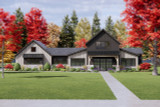 Mountain Rustic House Plan - 27804 - Front Exterior