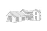 Ventura House Plan 38384 - 3 Car Option - 