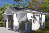 Traditional House Plan - Mazzucco Garage 21431 - Right Exterior