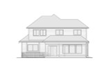 Farmhouse House Plan - Ridgeview 69695 - Rear Exterior