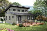 Contemporary House Plan - Cathedral Ledge Getaway 11052 - Front Exterior