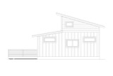 Contemporary House Plan - Cathedral Ledge Getaway 11052 - Right Exterior