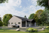 Traditional House Plan - Dallas 91543 - Left Exterior