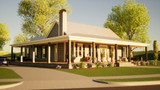Country House Plan - Woodall 31948 - Left Exterior