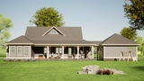 Secondary Image - Country House Plan - Lancaster 35405 - Rear Exterior
