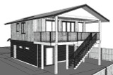 Craftsman House Plan - Willow Retreat 60300 - Rear Exterior