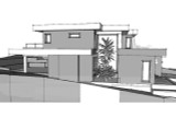 Contemporary House Plan - Nouveau Nest 89821 - Left Exterior