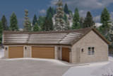 Traditional House Plan - Young Garage 41900 - Right Exterior