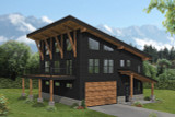 Mountain Rustic House Plan - Eagle Peak 3 96584 - Front Exterior