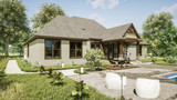 Craftsman House Plan - Fairbanks 2 84501 - Rear Exterior