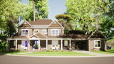 Craftsman House Plan - Corbett Manor 35110 - Front Exterior