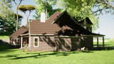 Craftsman House Plan - Corbett Manor 35110 - Left Exterior