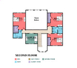 Secondary Image - Craftsman House Plan - Gilmore 80575 - 2nd Floor Plan