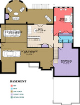 French Country House Plan - Florence 20706 - Basement Floor Plan