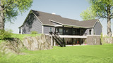 Country House Plan - Bragg 58457 - Rear Exterior