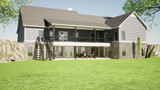 Country House Plan - Bragg 58457 - Rear Exterior
