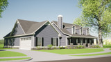 Country House Plan - Bragg 58457 - Left Exterior