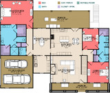 Country House Plan - Bragg 58457 - 1st Floor Plan