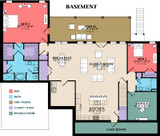 Secondary Image - Country House Plan - Bragg 58457 - Basement Floor Plan