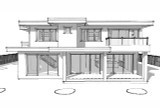 Contemporary House Plan - Edgemont 88247 - Rear Exterior