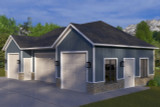 Traditional House Plan - Clancy Garage 92578 - Right Exterior
