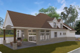 European House Plan - Mellor 70247 - Rear Exterior