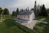 Farmhouse House Plan - Walker 22334 - Rear Exterior