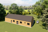 Country House Plan - Vance 54337 - Rear Exterior