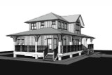 Farmhouse House Plan - Tranquil Acres 22725 - Left Exterior