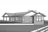 Ranch House Plan - Sunset Wynd 50572 - Rear Exterior
