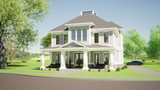Colonial House Plan - Pennington 24942 - Front Exterior