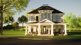 Colonial House Plan - Pennington 24942 - Front Exterior