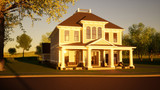Colonial House Plan - Pennington 24942 - Front Exterior
