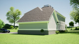Colonial House Plan - Pennington 24942 - Rear Exterior