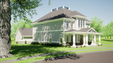 Colonial House Plan - Pennington 24942 - Left Exterior